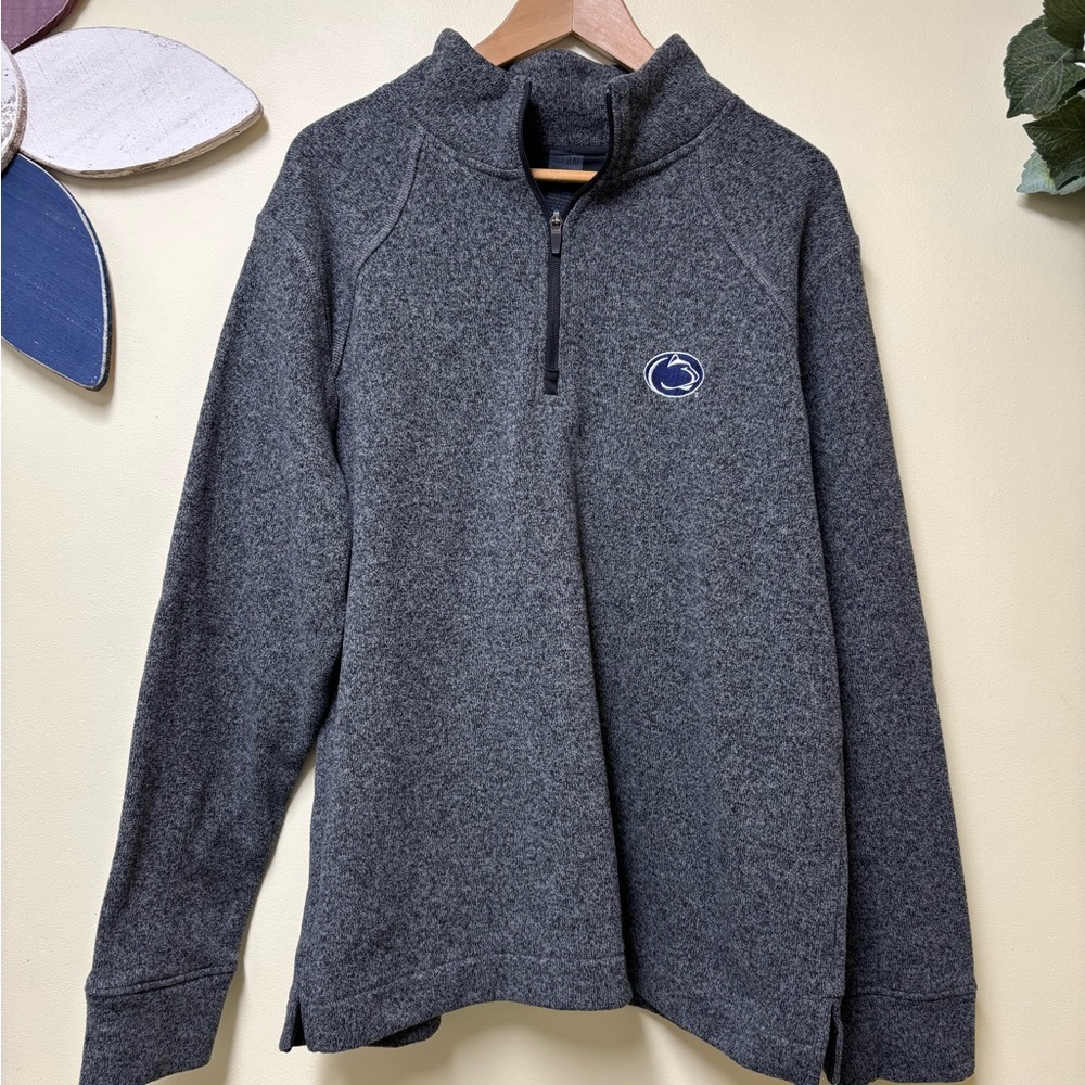Men’s Blue Grey Heather Penn State Pullover Sweatshirt XL